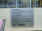 Metal Pool Sign
